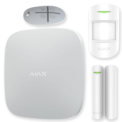 Ajax StarterKit Plus – Комплект бездротової сигналізації з централлю другого покоління – білий