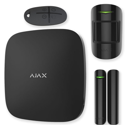 Ajax StarterKit Plus – Комплект бездротової сигналізації з централлю другого покоління – чорний